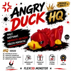 AngryDuck HQ – červený sběratelský model s ostny