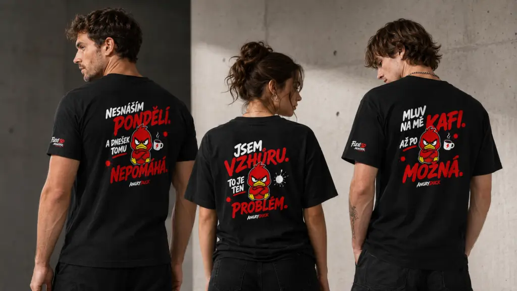 Chaos Tees s motivy AngryDuck