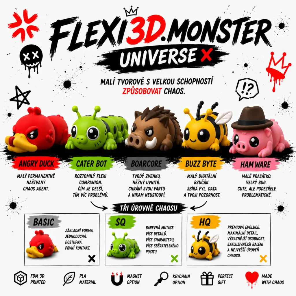Chaos creature maskoti flexi3D.monster