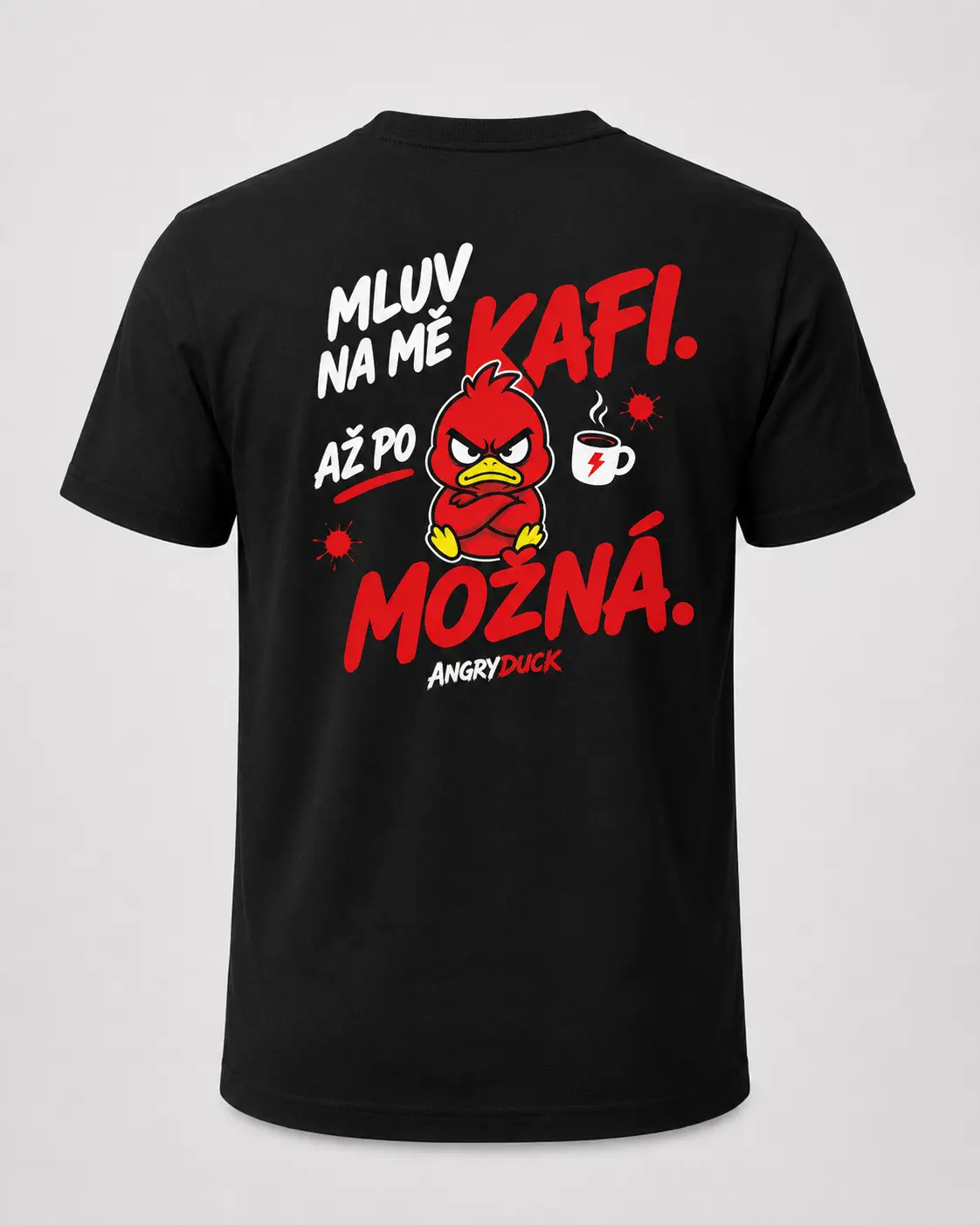 Chaos Tee AngryDuck – Mluv na mě až po kafi - Obrázek 1