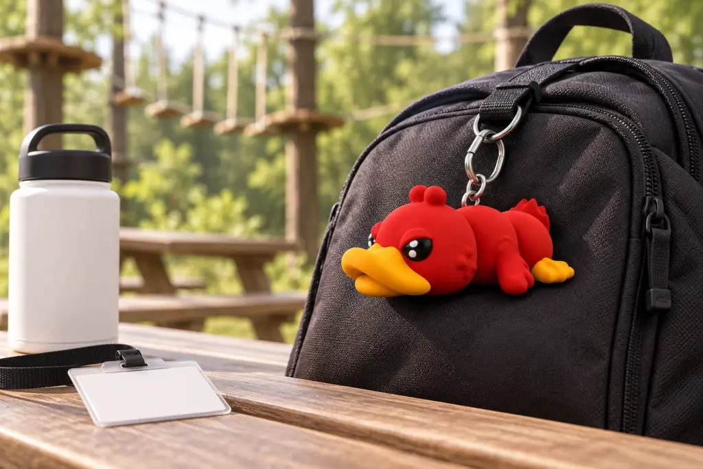 AngryDuck na batohu během teambuildingu